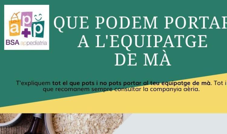 Que podem portar a l'equipatge de mà