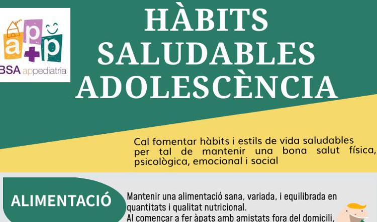 Hàbits saludables adolescència