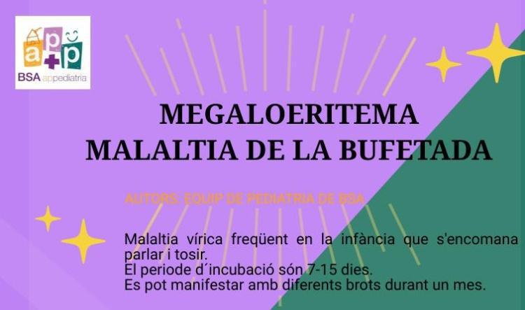 té megaloeritema, malaltia de la bufetada