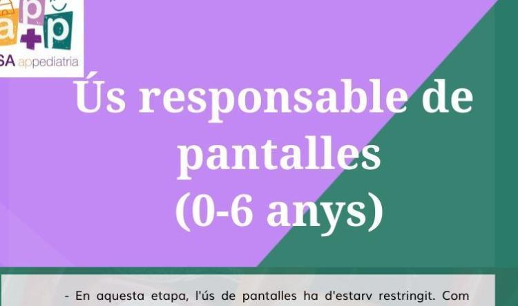 Ús responsable de pantalles 0-6 anys