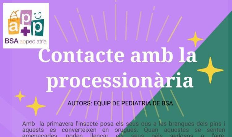 té contacte amb la processionària