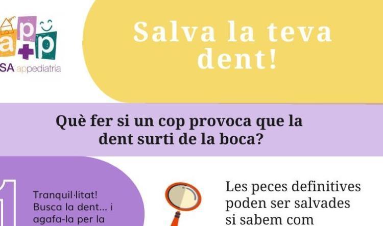 cop a les dents. Salva la teva dent!