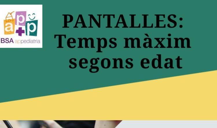 Pantalles: Temps màxim segons edat