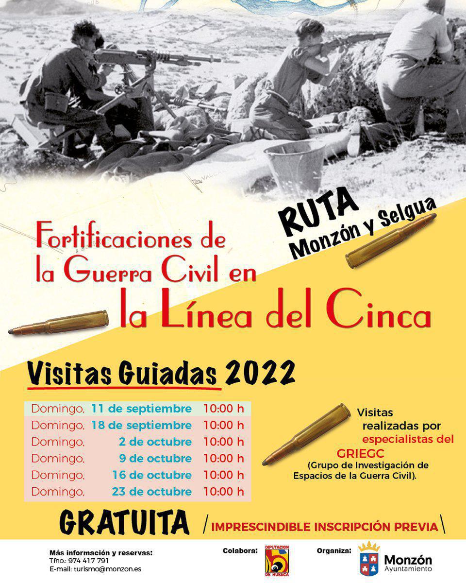 Visitas guiadas a las Fortificaciones de la Guerra Civil en Selgua y Monzón (Huesca)