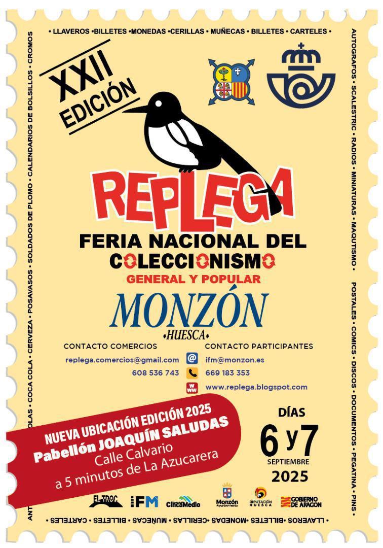 Replega Feria de Coleccionismo en Monzón (Huesca) Replega Feria de Coleccionismo en Monzón (Huesca)