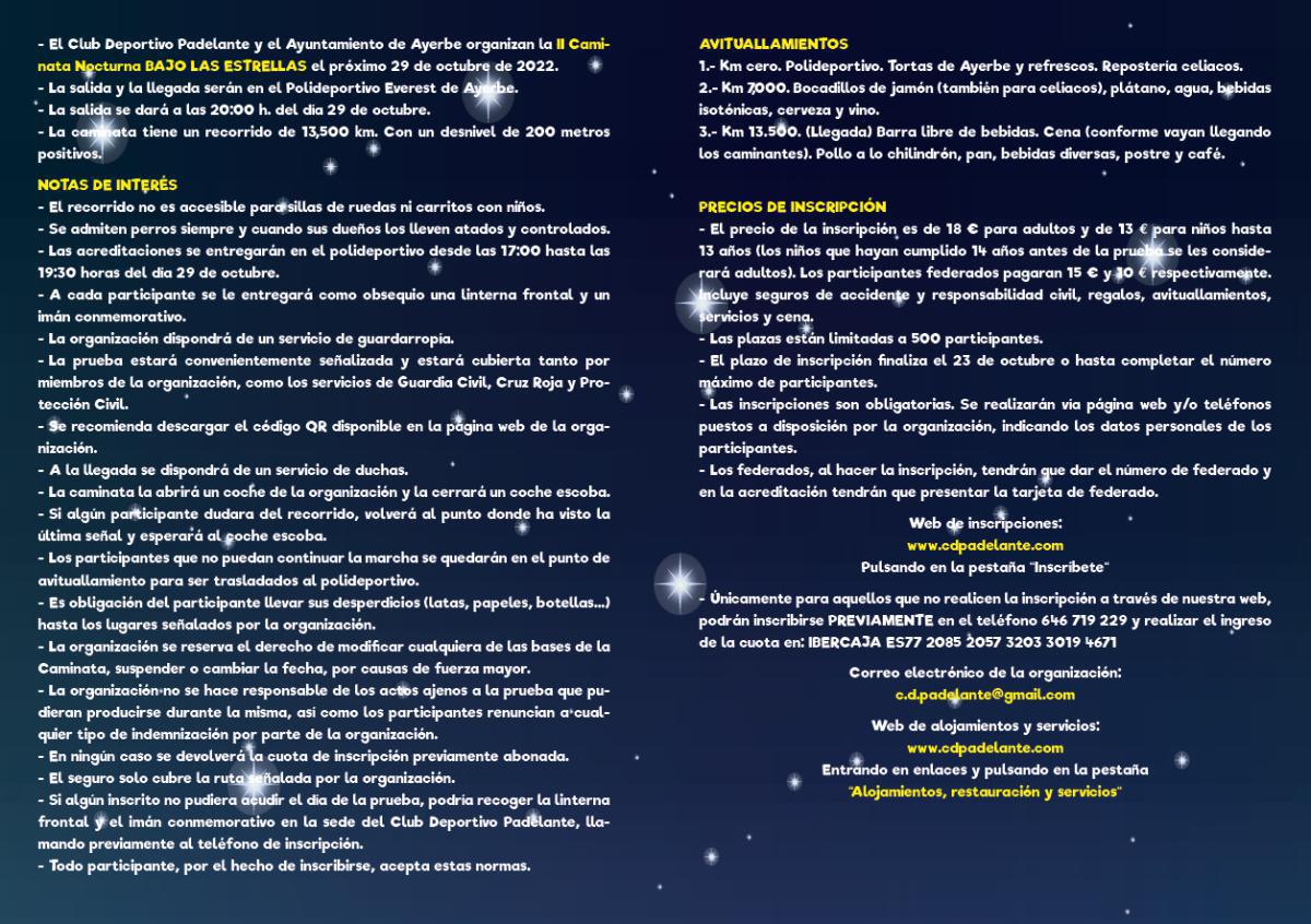 Caminata Bajo las Estrellas en Ayerbe (Huesca) Caminata Bajo las Estrellas en Ayerbe (Huesca)