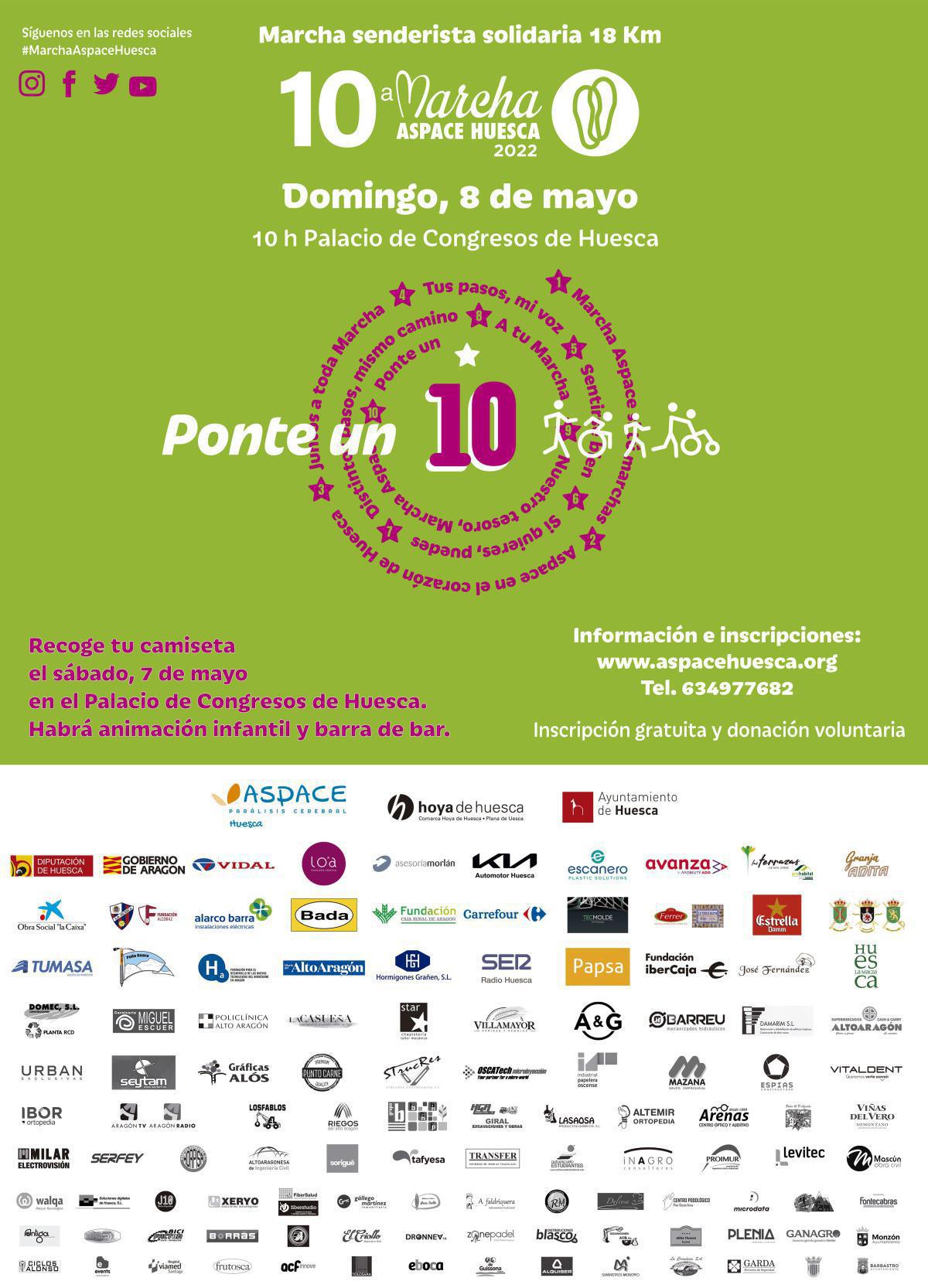10ª Marcha ASPACE HUESCA 2022 " Ponte un 10"