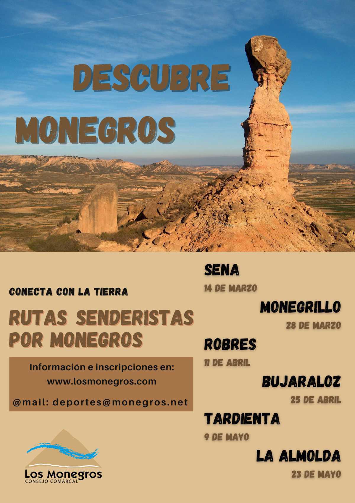 6 rutas senderistas guiadas para descubrir Monegros 6 rutas senderistas guiadas para descubrir Monegros