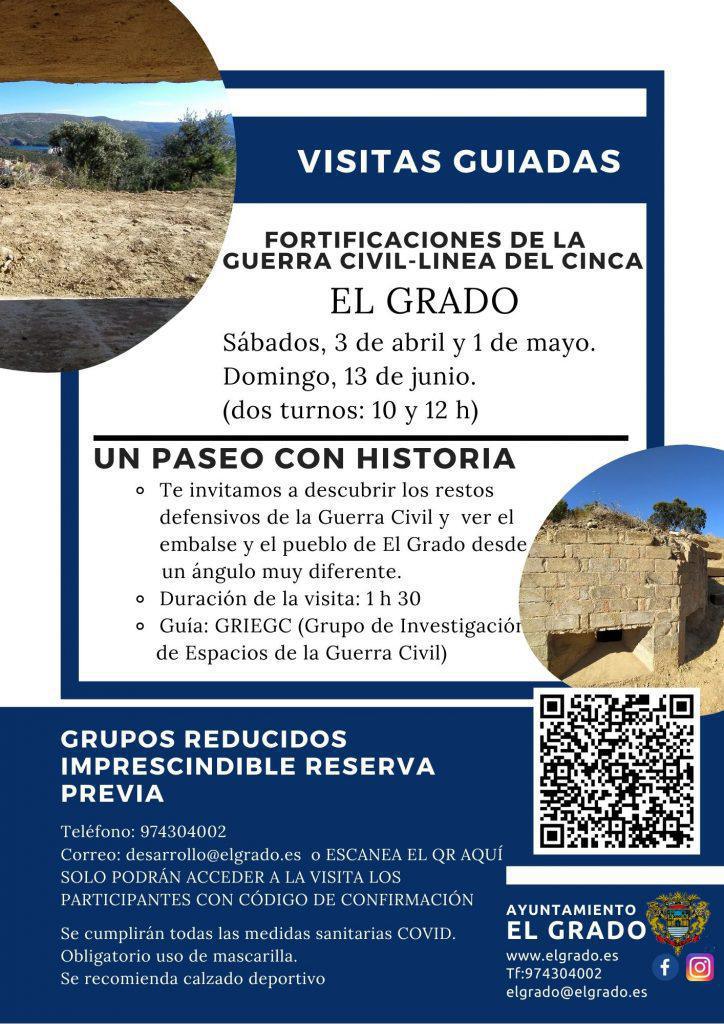 Visitas guiadas fortificaciones Guerra Civil en El Grado, Huesca