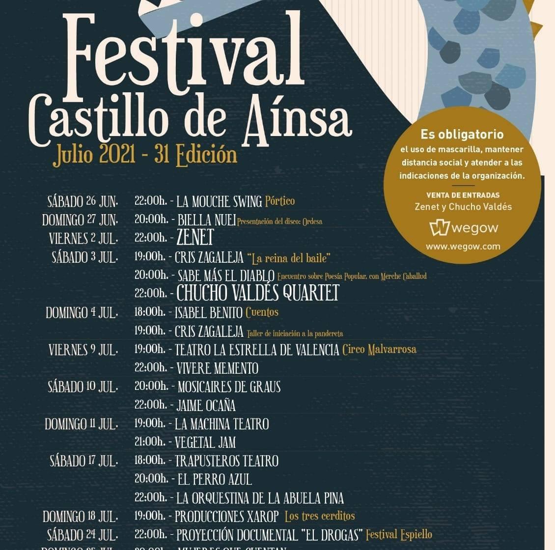 31ª Edición del Festival Castillo de Aínsa 31ª Edición del Festival Castillo de Aínsa