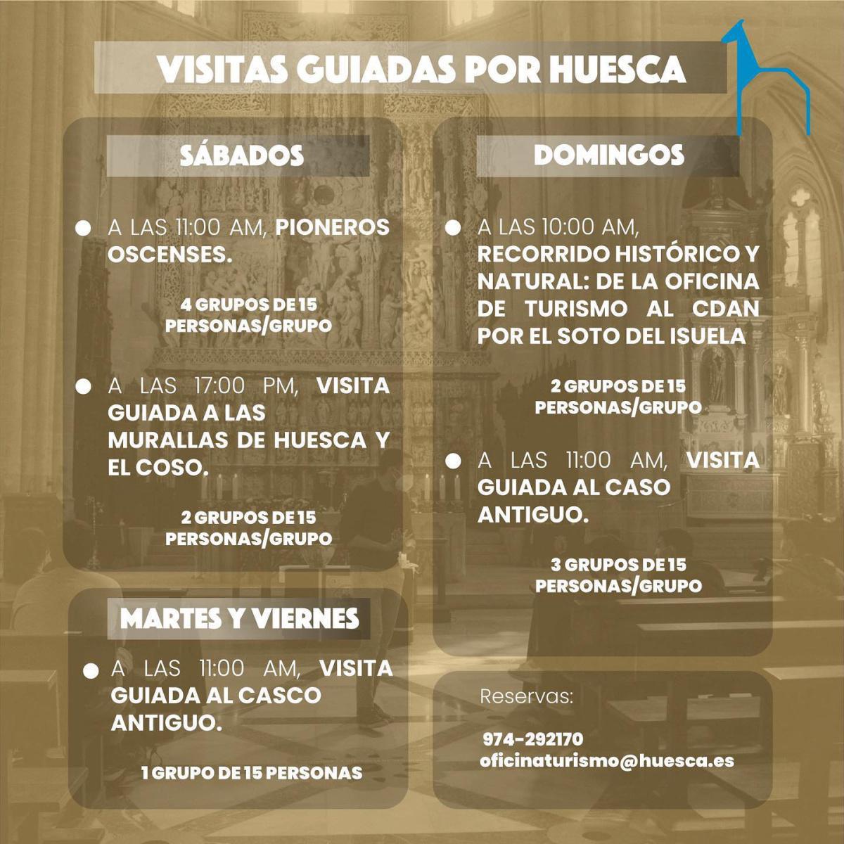 Visitas guiadas en la ciudad de Huesca Visitas guiadas en la ciudad de Huesca