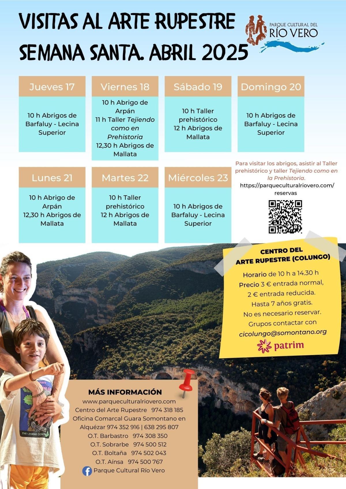 Visitas Arte Rupestre en el Parque Cultural del Río Vero. Semana Santa Visitas Arte Rupestre en el Parque Cultural del Río Vero. Semana Santa