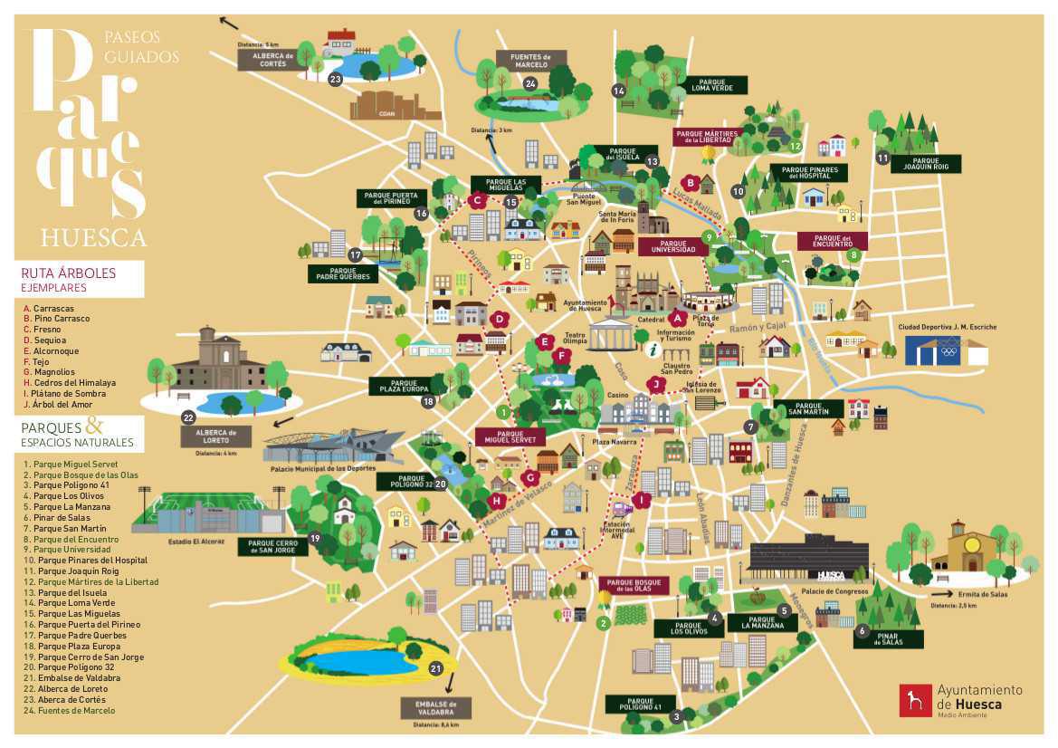 Paseos guiados en los Parques de Huesca Paseos guiados en los Parques de Huesca