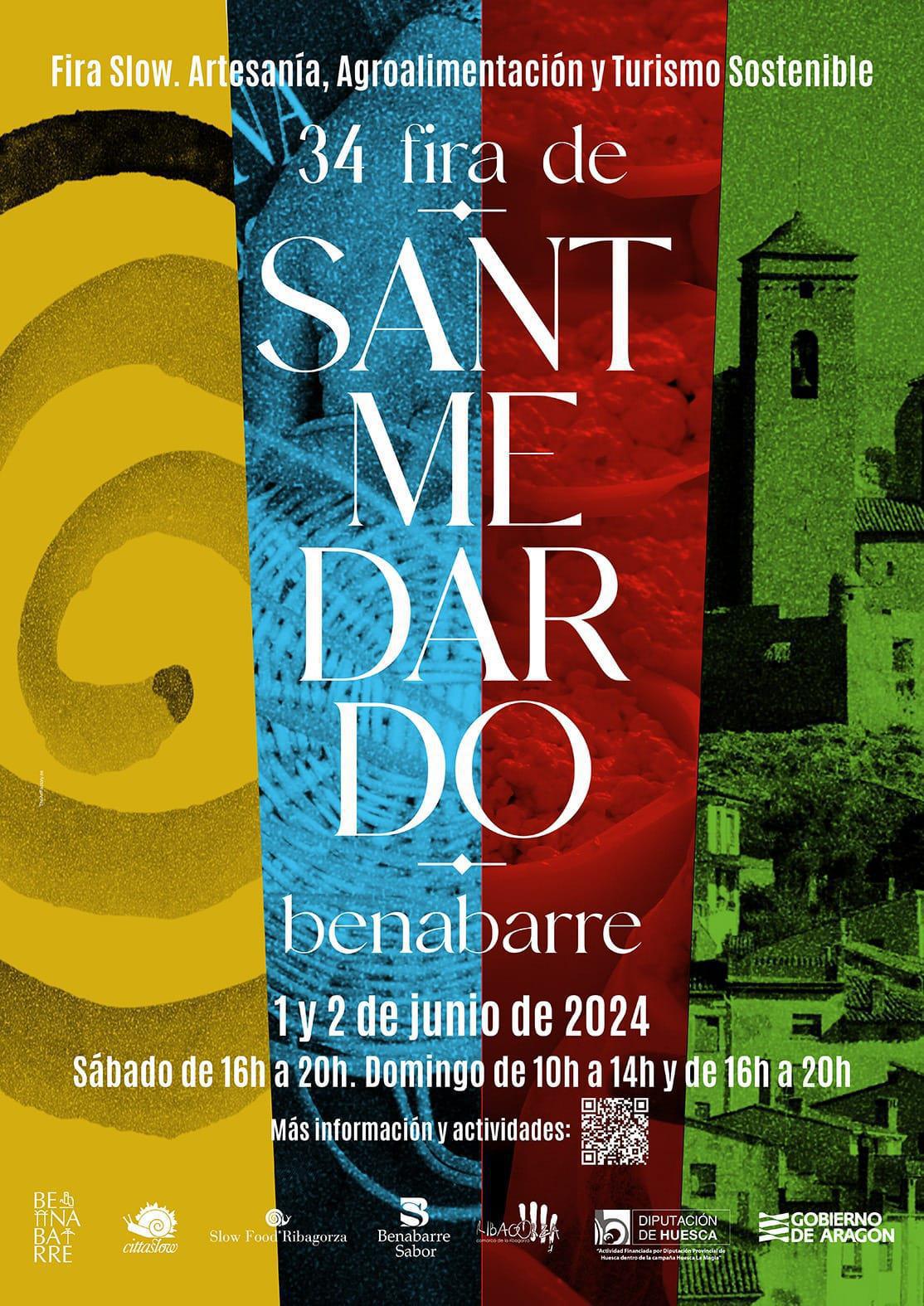 Fira Sant Medardo en Benabarre (Huesca). Feria de artesanía, agroalimentación y turismo sostenible.