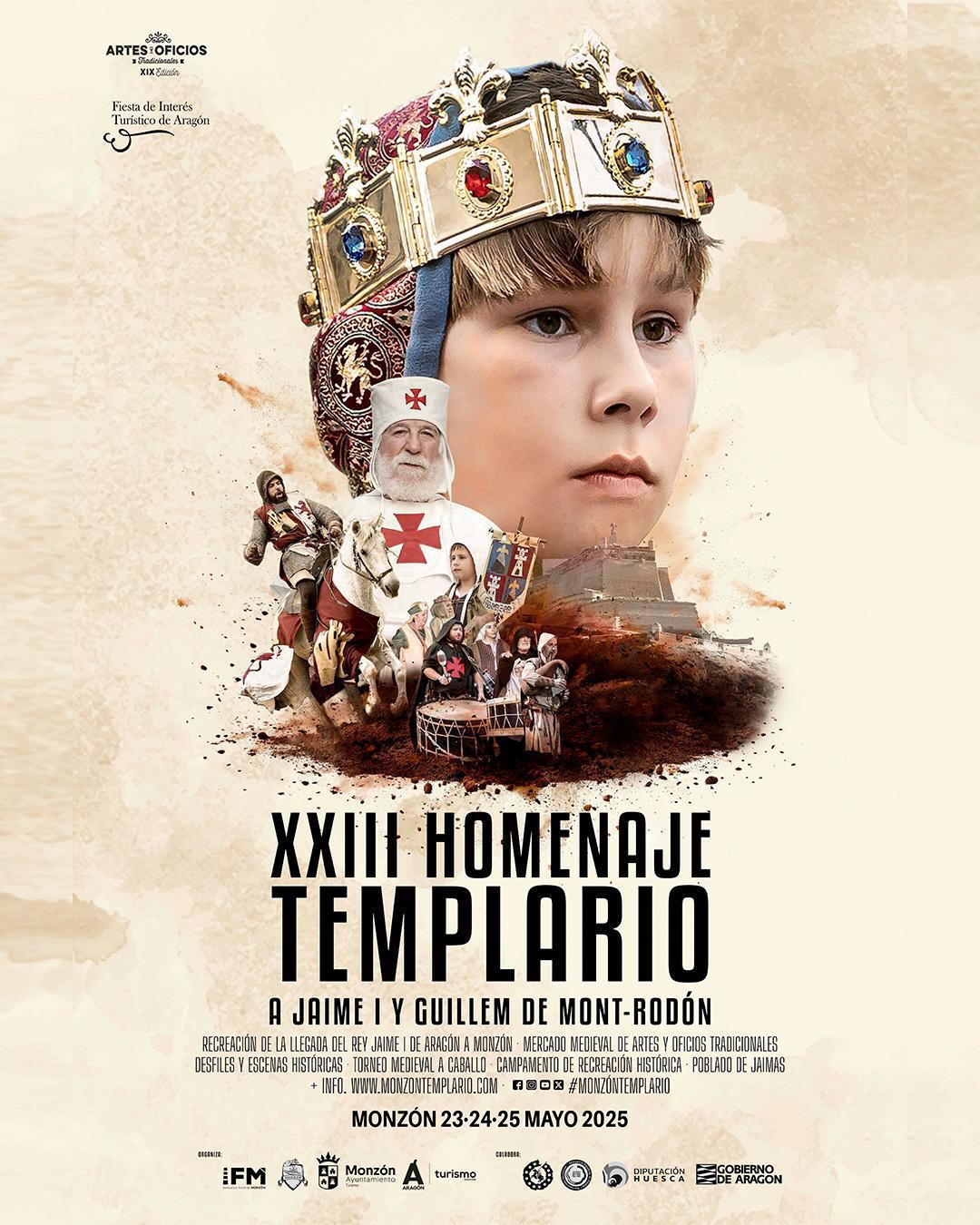 XXIII Homenaje Templario a Jaime I y Guillem de Mont-Rodón en Monzón (Huesca)