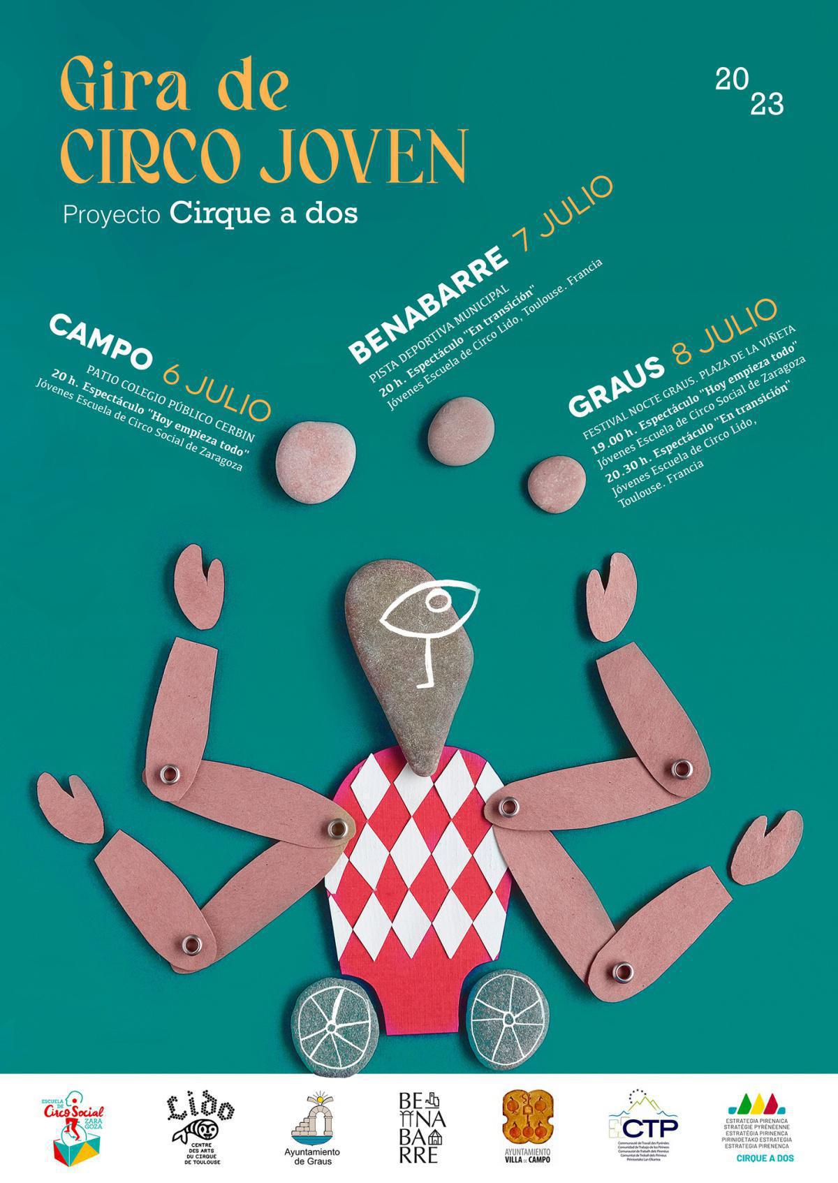 Gira de Circo Joven en las localidades de Campo, Benabarre y Graus