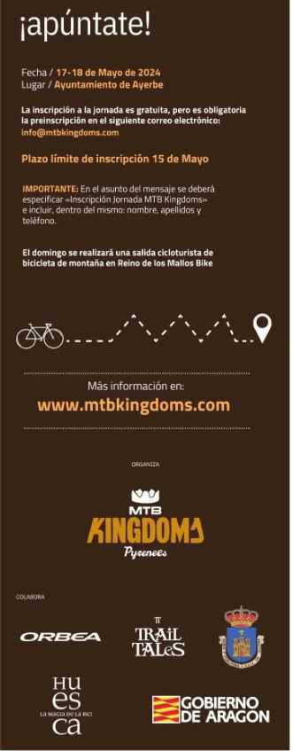 Jornadas MTB KINGDOMS - Bicicleta de Montaña y Turismo en Ayerbe. 