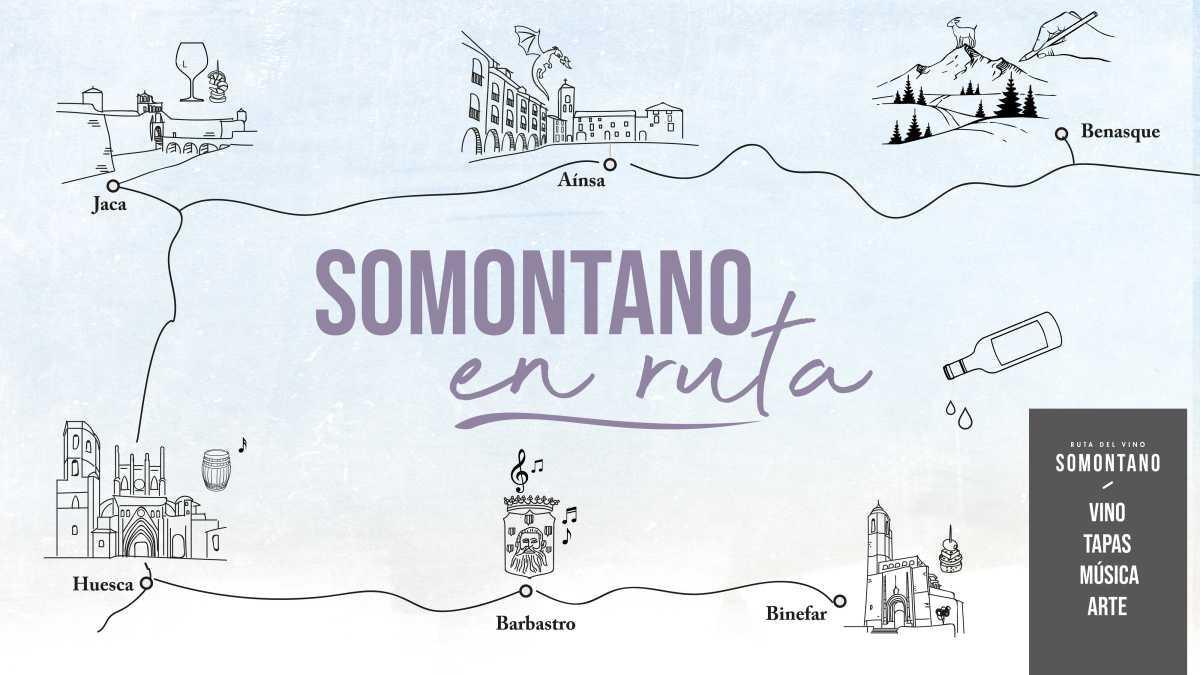 Somontano en Ruta , una ruta donde marinan Vino, Tapas, Música y Arte