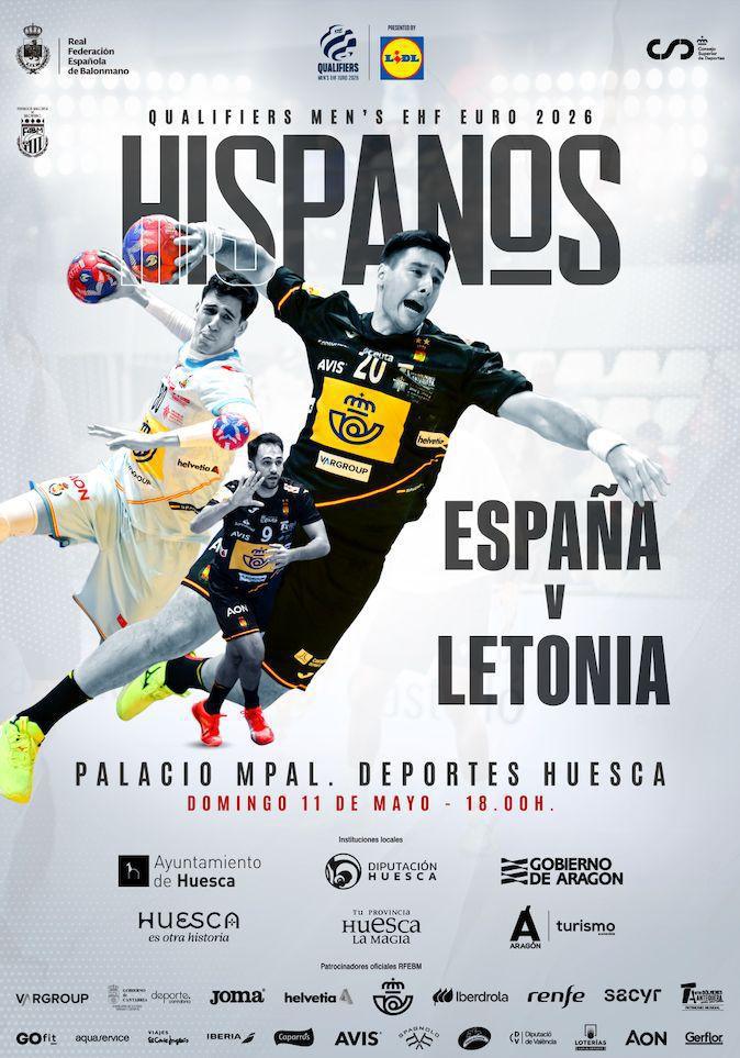 Partido Balonmano ESPAÑA - LETONIA clasificatorio para el Europeo