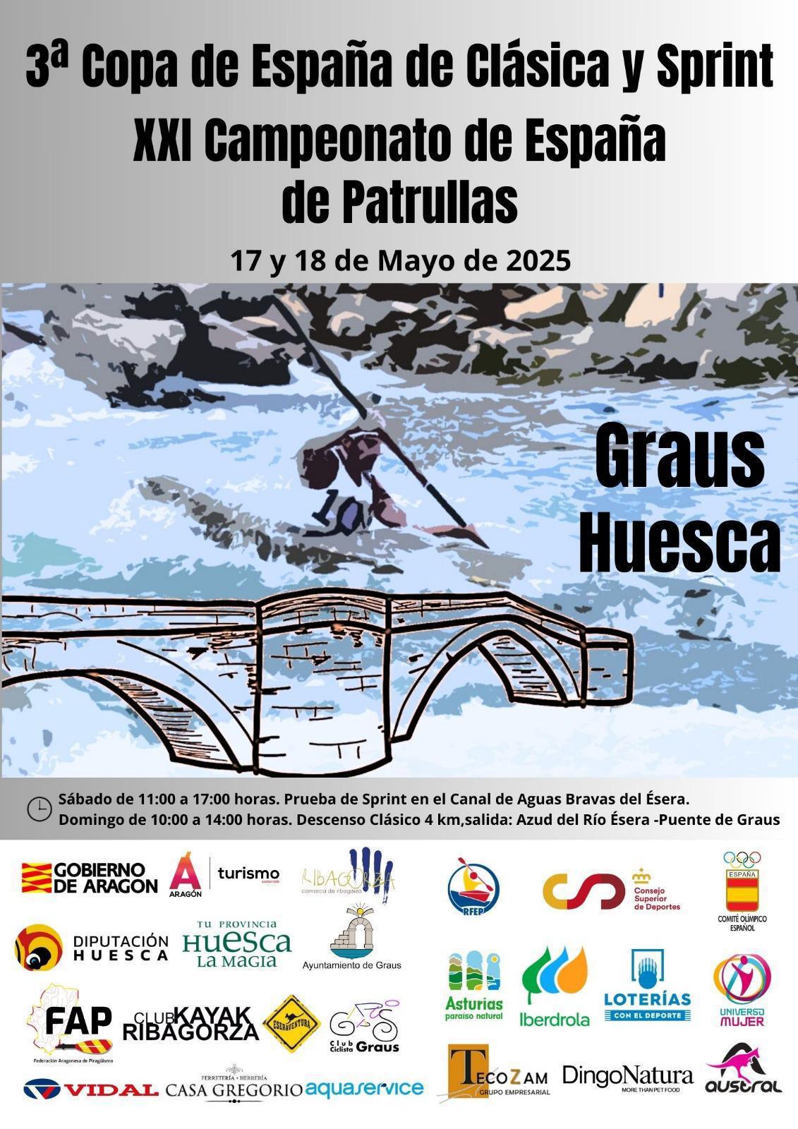 Piragüismo Tercera Copa de España de Clásica y Sprint en Graus (Huesca) (Canal Aguas Bravas río Ésera)