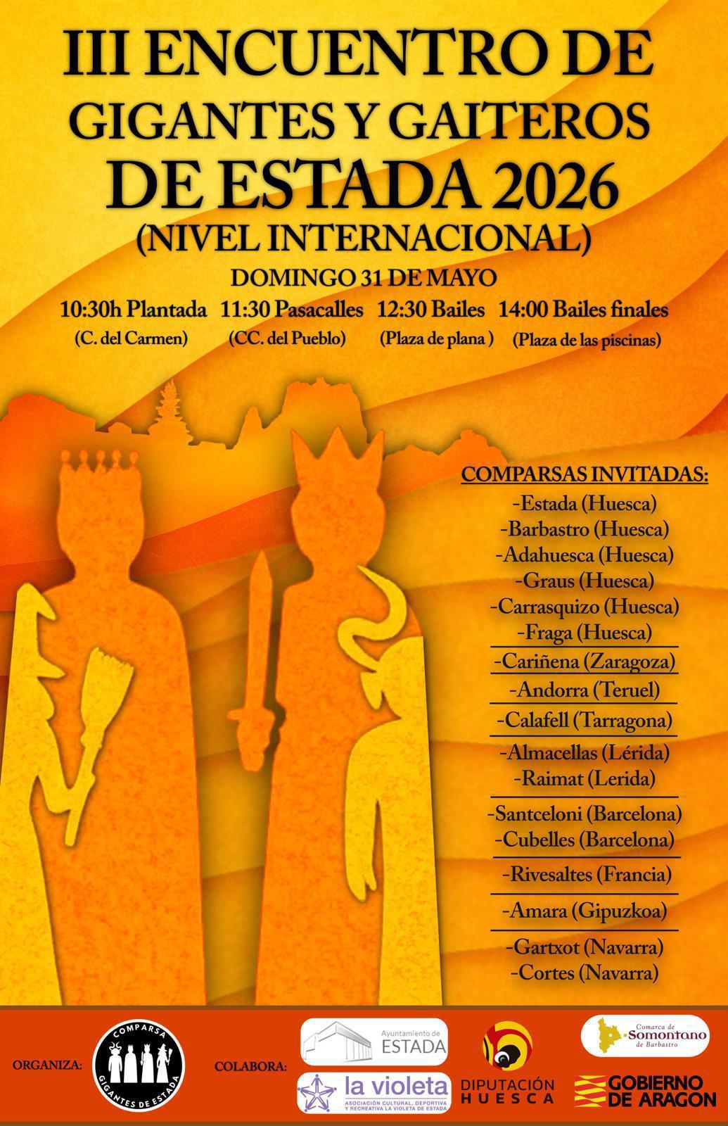 Estada celebra su III Encuentro Internacional de Gigantes y Gaiteros