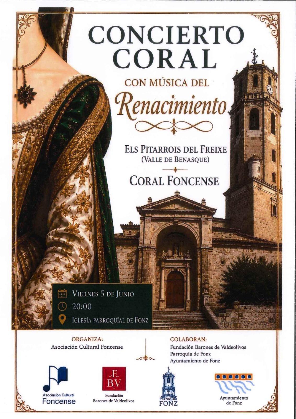 Concierto coral con música del Renacimiento en Fonz