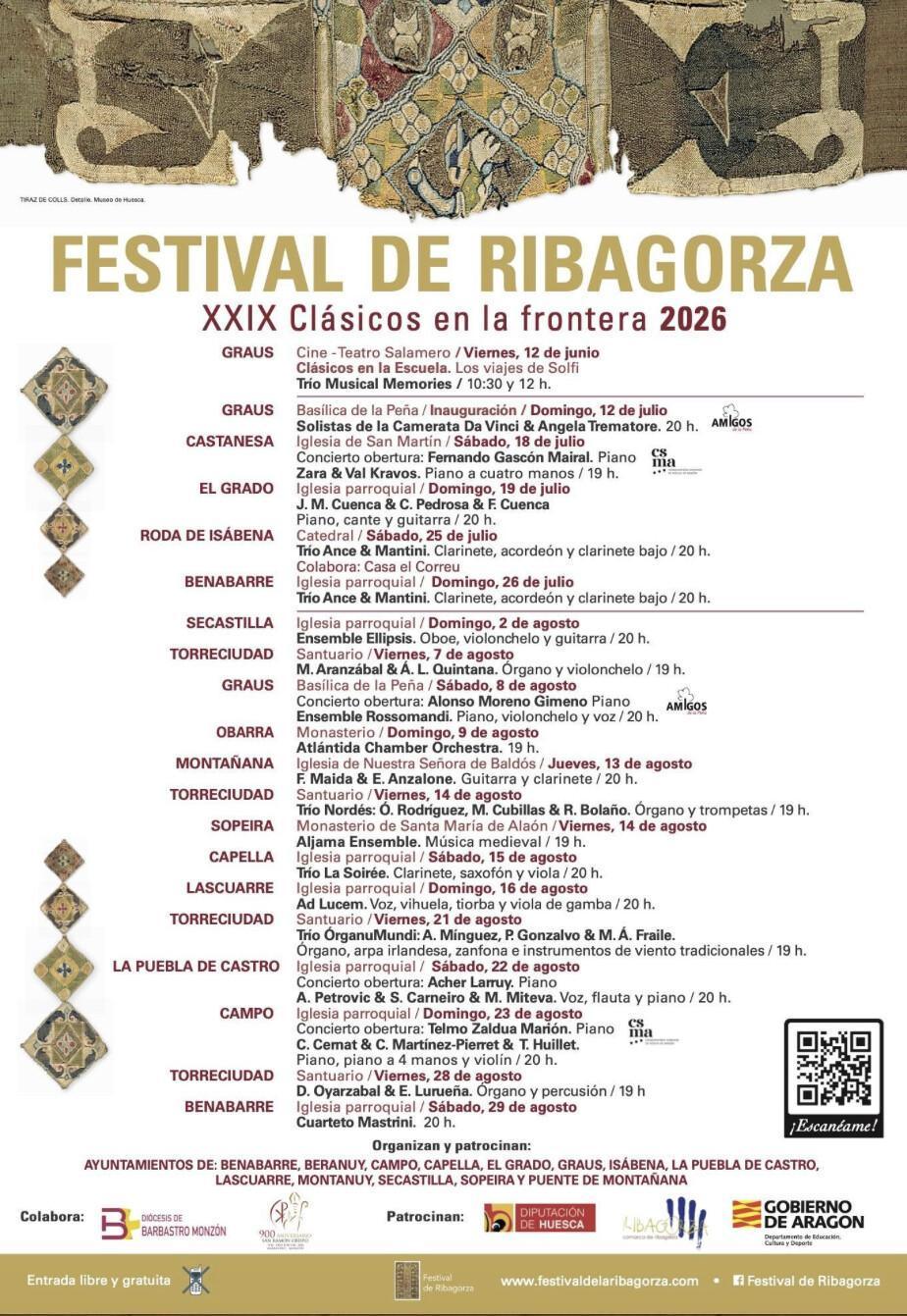 FESTIVAL DE RIBAGORZA XXIX Clásicos en la frontera 2026 (Huesca) FESTIVAL DE RIBAGORZA XXIX Clásicos en la frontera 2026 (Huesca)