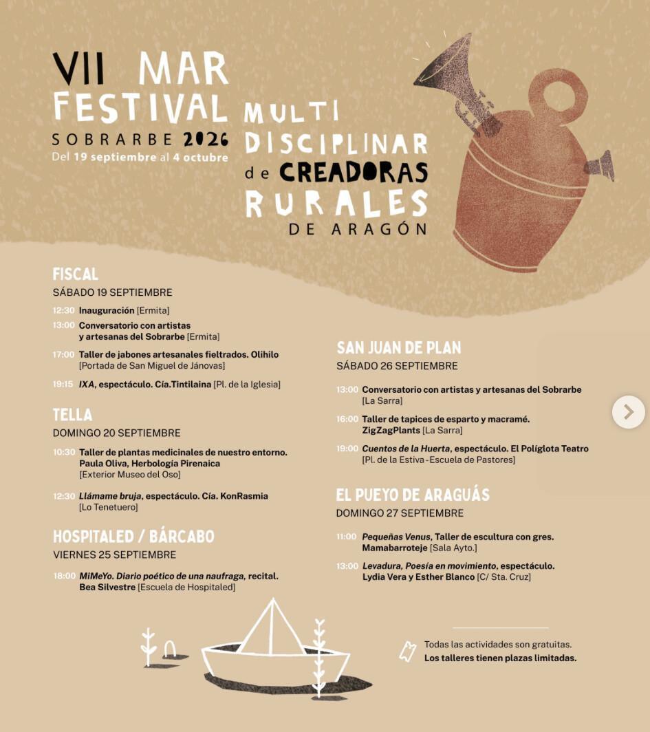 MAR Festival Multi disciplinar de Creadoras Rurales (Comarca de Sobrarbe - Huesca)