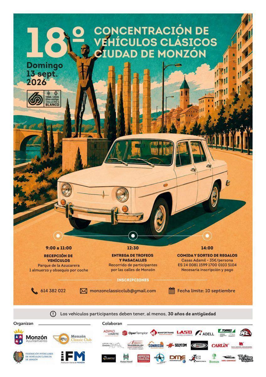 18º Concentración de vehículos clásicos en Monzón (Huesca)