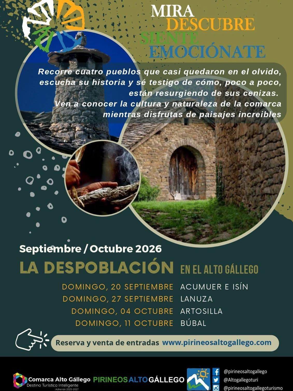 La despoblación en la comarca del Alto Gállego (Huesca): recorridos para conocer su historia