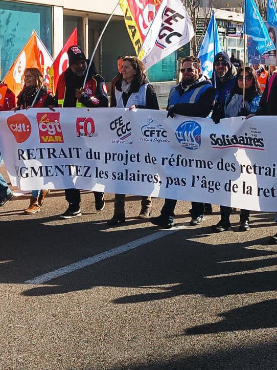 Manifestation dans le Var le 31 janvier 2023