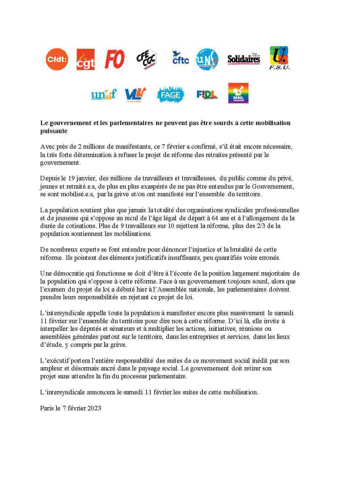Rassemblement CFTC dans PACAC le samedi 11 février ! Rassemblement CFTC dans PACAC le samedi 11 février !