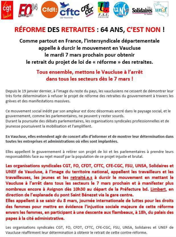 Nous avons besoin de vous dans le Vaucluse! Nous avons besoin de vous dans le Vaucluse!