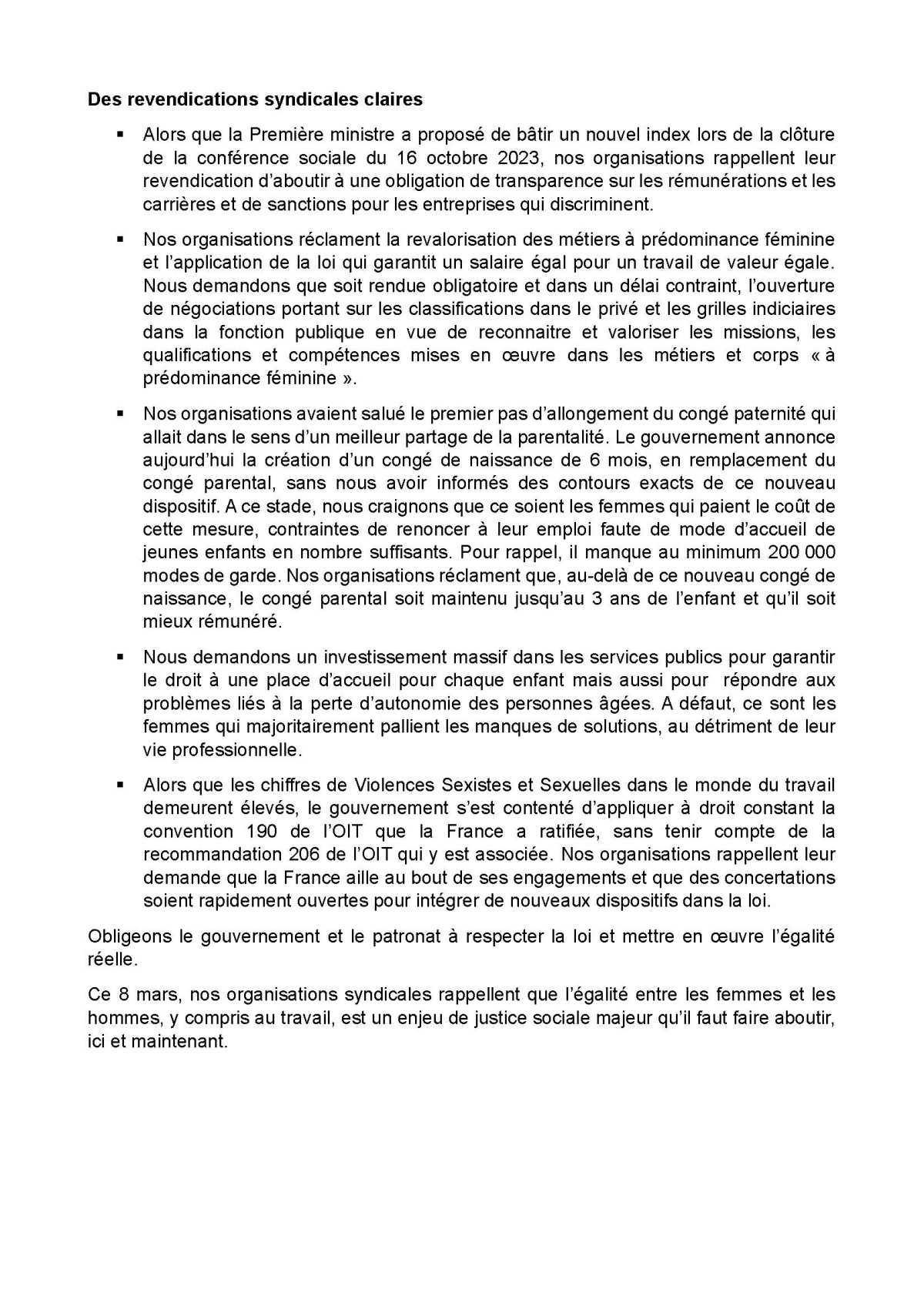 Journée internationale des droits des femmes le 8 mars prochain Journée internationale des droits des femmes le 8 mars prochain
