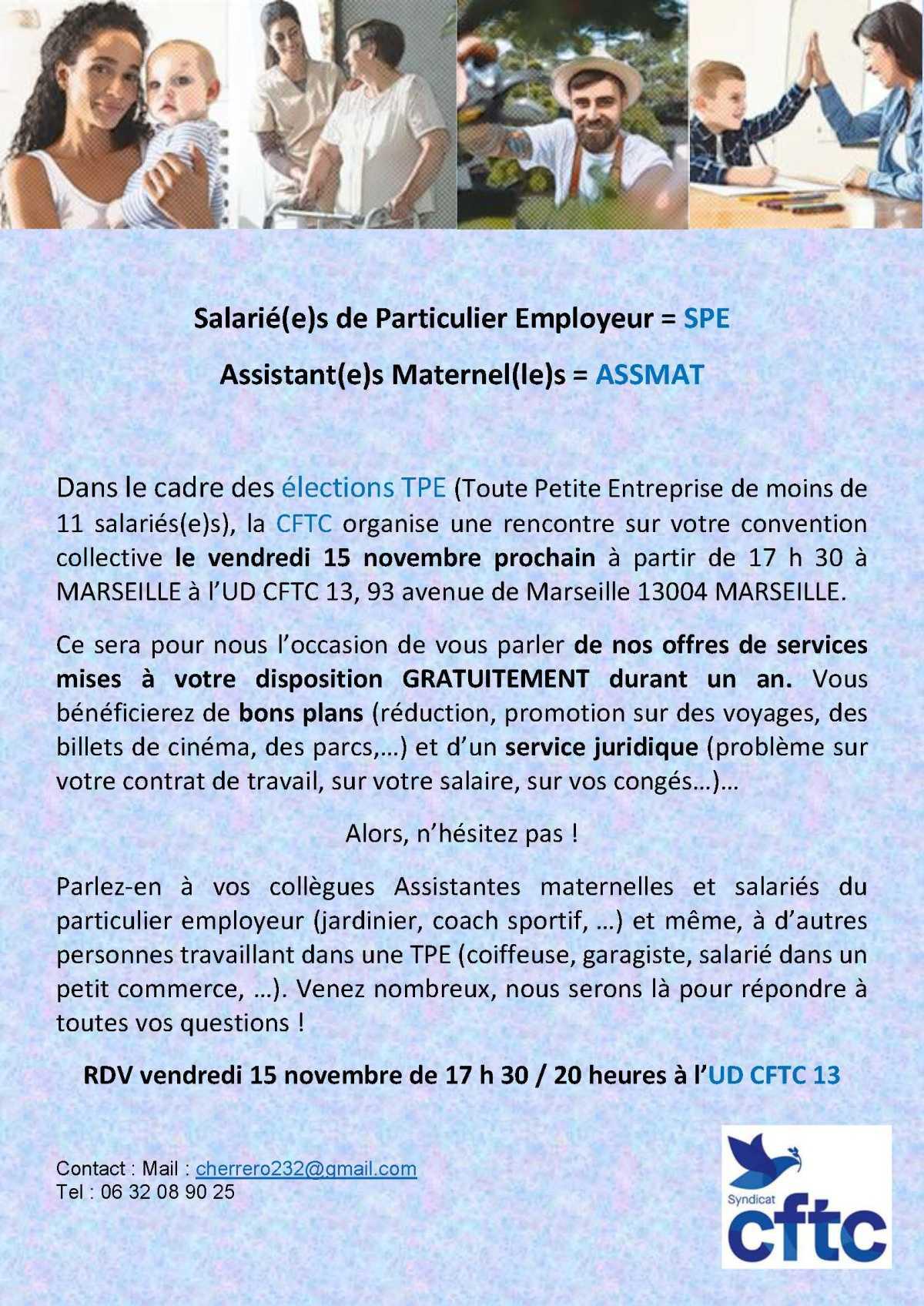 Soirée Assistantes Maternelles et salariés du particulier employeur