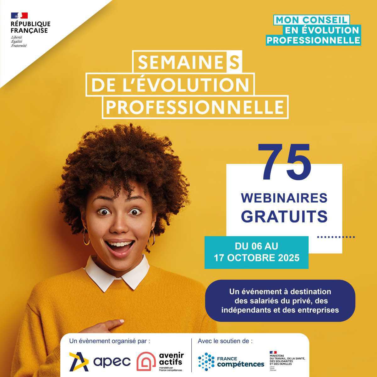 Semaines de l’évolution professionnelle – 6 au 17 octobre 2025 Semaines de l’évolution professionnelle – 6 au 17 octobre 2025