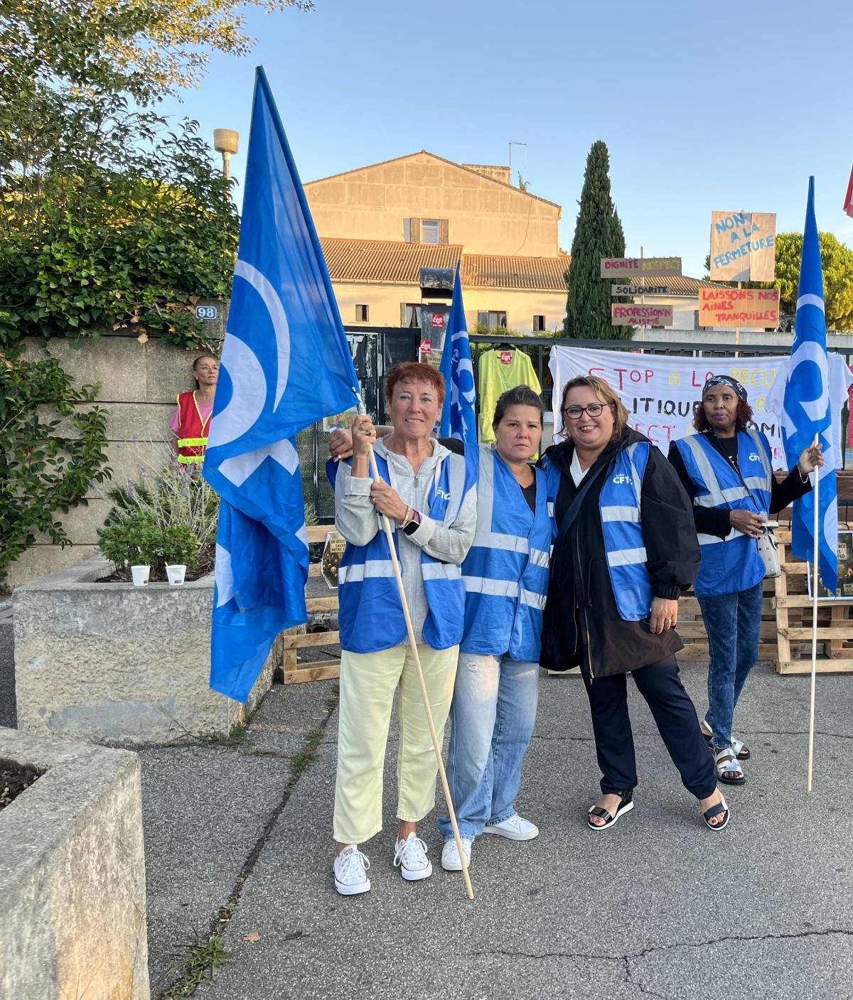 Mobilisation CFTC en cours au Clos St Martin à Pelissanne !