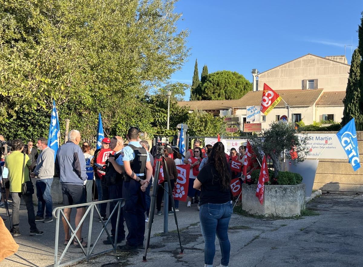 Mobilisation CFTC en cours au Clos St Martin à Pelissanne !