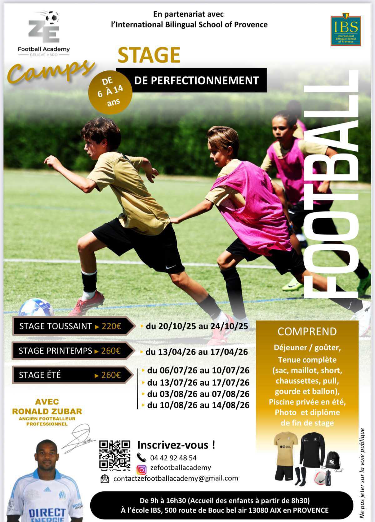 Stage de football pour les enfants