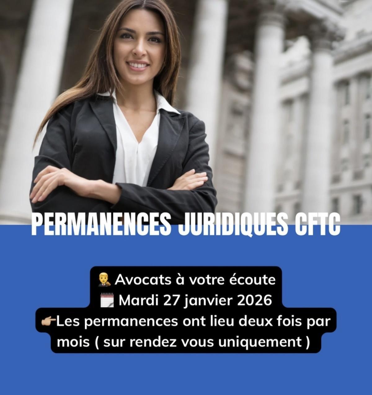 Permanences mensuelles des avocates et comptable du mois de février 2026, pour nos Adhérents