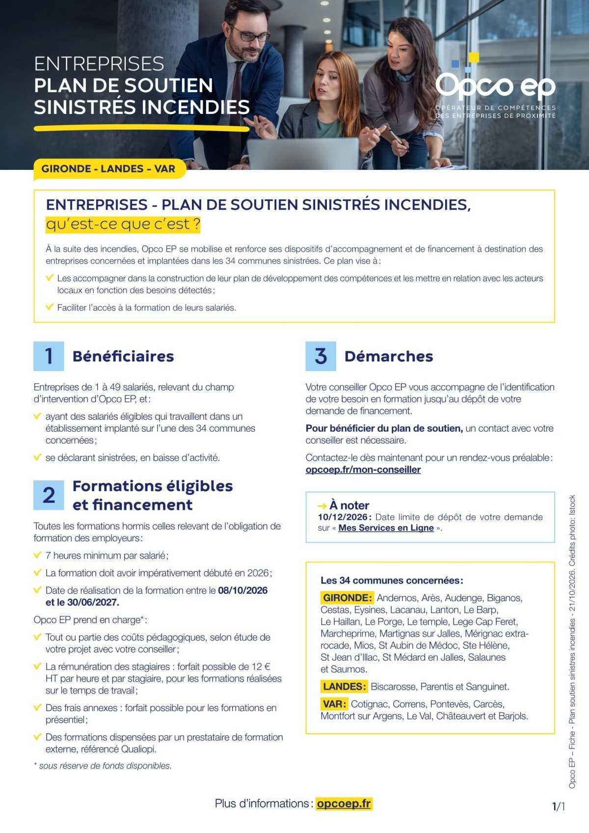 Incendies : l’UR CFTC PACAC salue et soutient pleinement l’initiative de l’OPCO EP pour préserver l’emploi ! Incendies : l’UR CFTC PACAC salue et soutient pleinement l’initiative de l’OPCO EP pour préserver l’emploi !