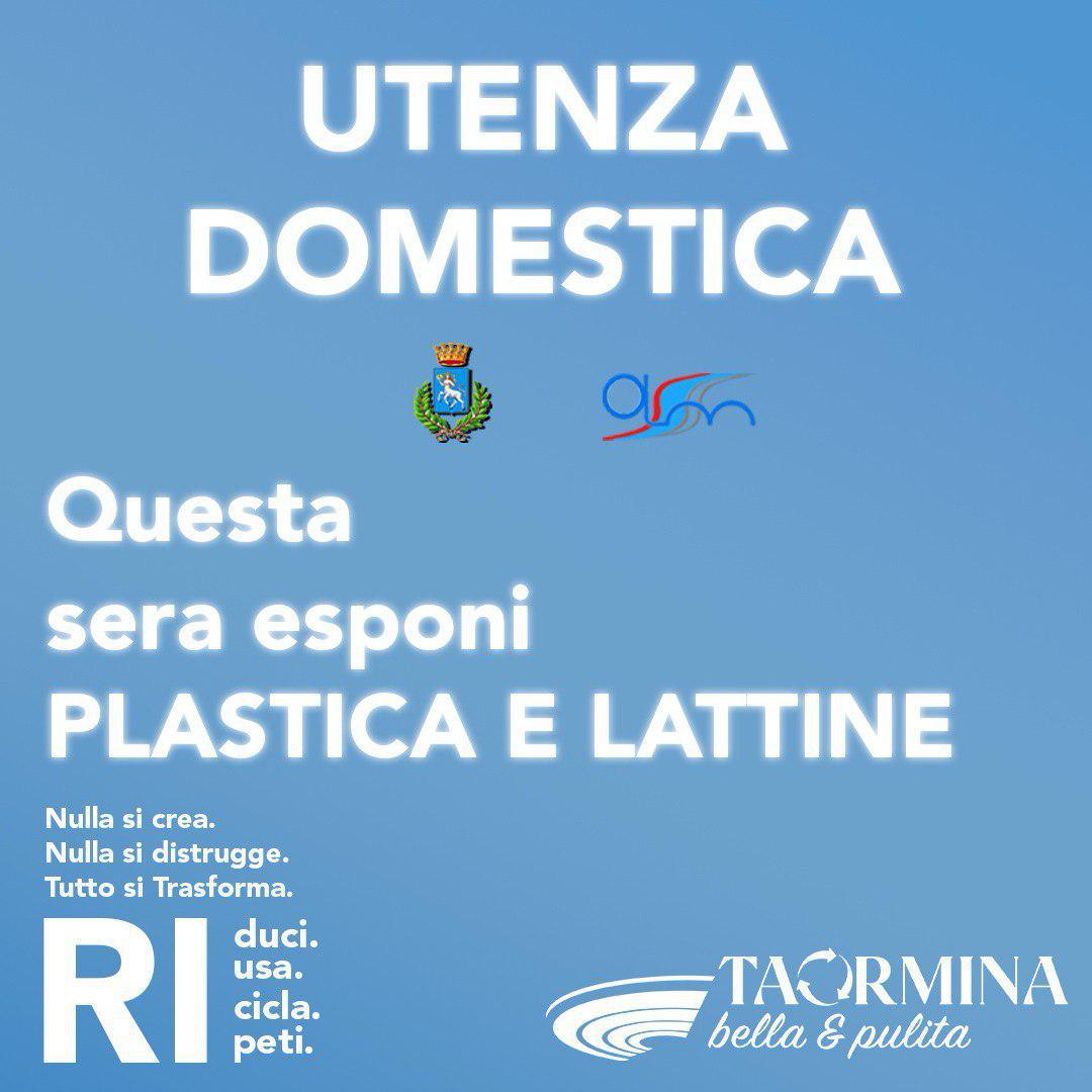 Domani è il giorno di plastica e lattine