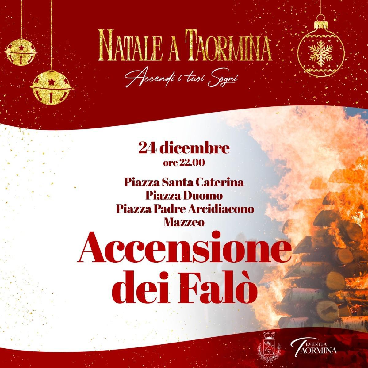 Accensione dei Falò - Piazza Santa Caterina, Piazza Duomo, Piazza Padre Arcidiacono, Mazzeo (inizio ore 22:00)