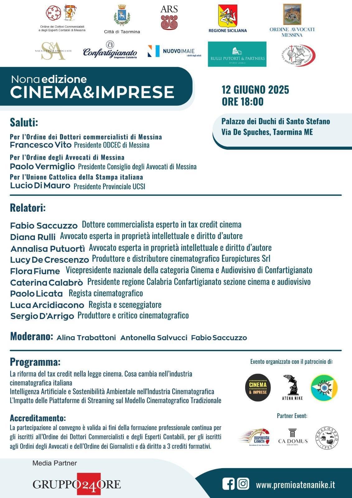 Nona edizione Cinema & Imprese (inizio ore 18.00)