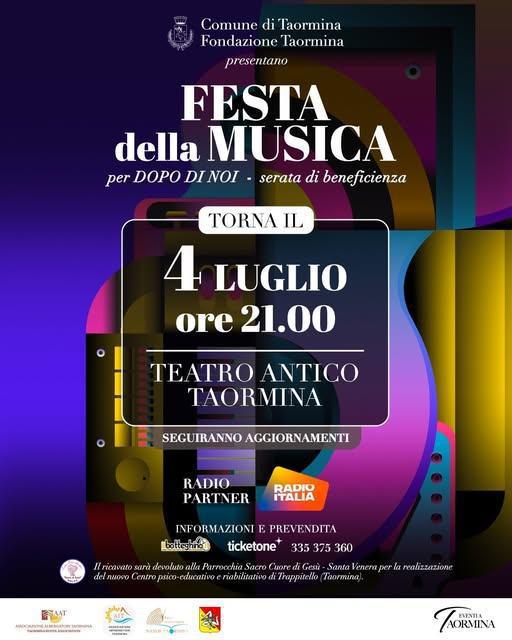 Festa della Musica (“Dopo di noi”) - Serata di beneficenza (inizio ore 21.00)