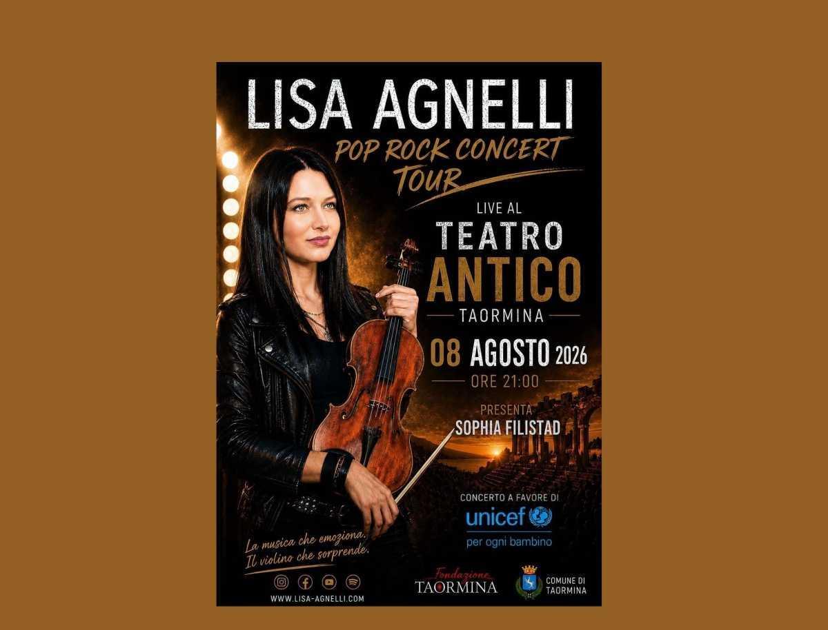 Lisa Agnelli "Pop Rock Concert Tour" Evento nazionale Unicef (start h. 21:00)