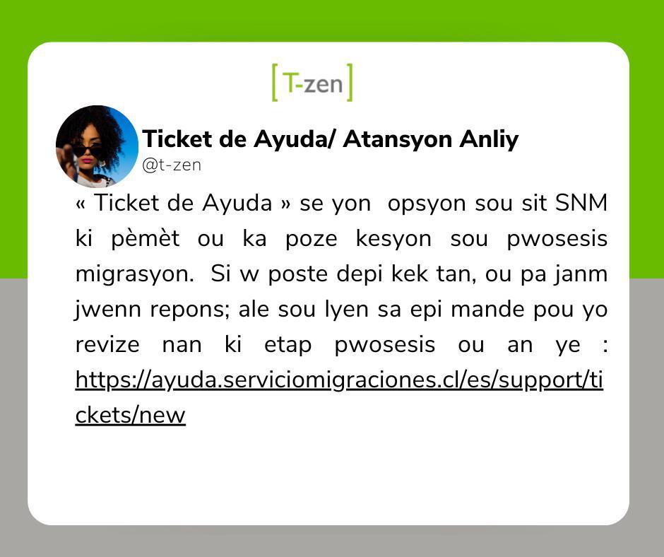 Ticket de Ayuda /Poze Kesyon sou Papye w