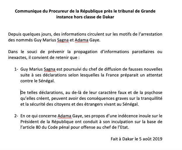 La bourde du Procureur