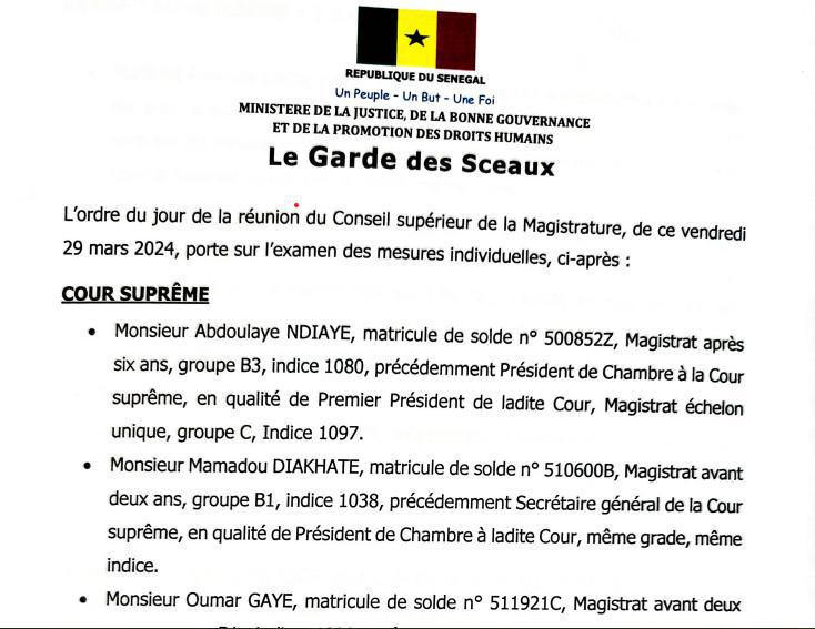 Conseil supérieur de la Magistrature : Macky Sall chamboule la justice avant son départ