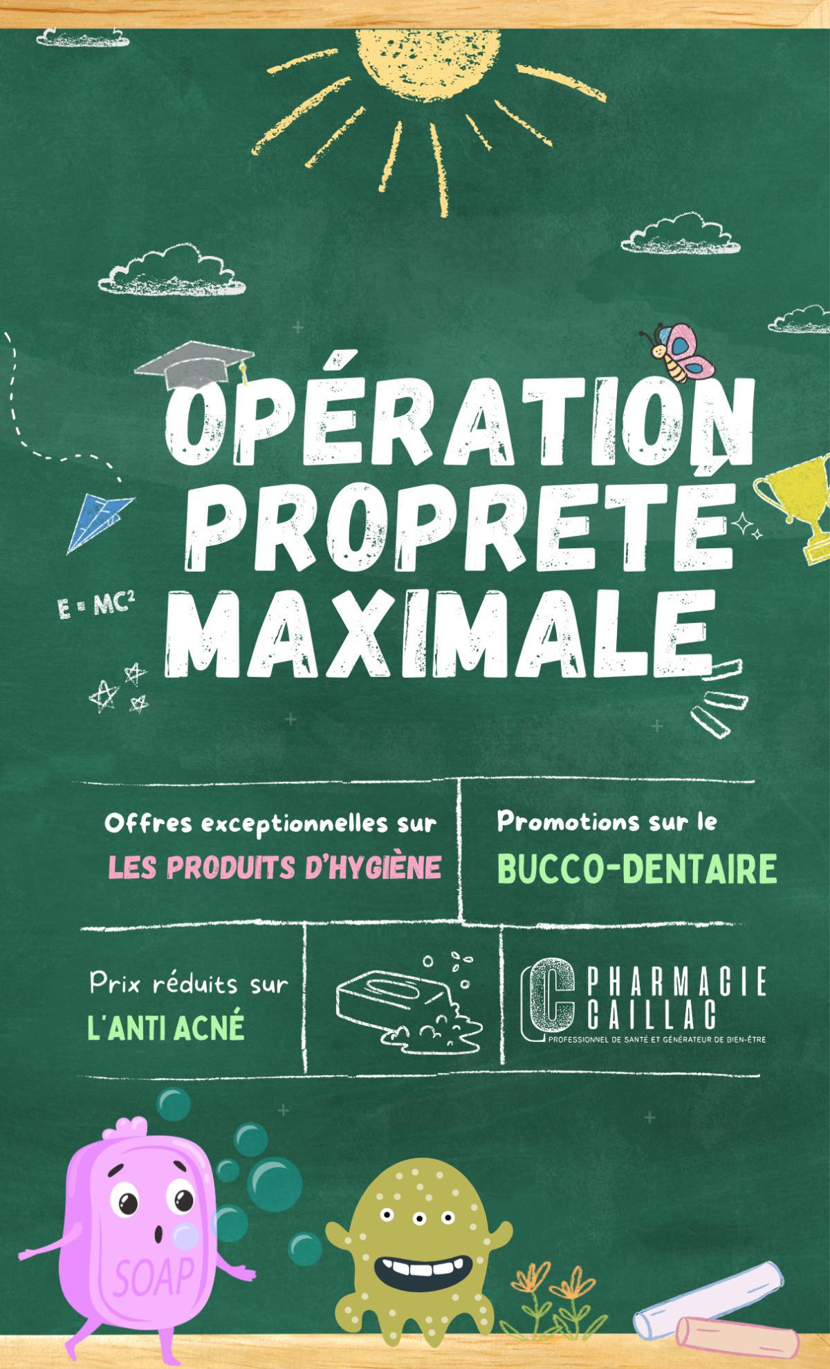 Opération Propreté Maximale pour la rentrée !